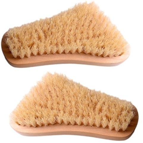 TOBBOMEY 2stücke Schuhbürste Mit Borsten Für Lederreinigung Schuhputzset Inkl Applikator Und Reinigungsbürste Tragbar Für Schuhe Und Stiefel Geeignet Für Schuhcreme Und Polieren