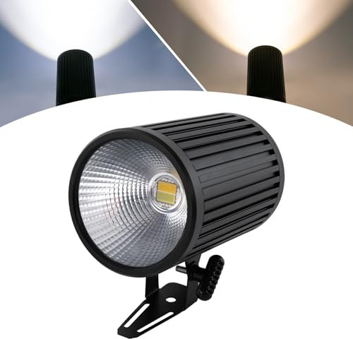 COB LED Scheinwerfer Par Licht für Innen- und Außenbereich, Kaltweiß/Warmweiß Bühnenscheinwerfer mit Aluminiumreflektor, Stroboskop Strahler Licht für Party, Disco, Kirche, Theater, & Hochzeit