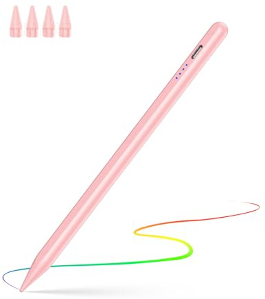 CMARS Pen for iPad 11th 10th Gen, Fast Charge for Pad Pencil with Tilt & Palm Rejection, Digital Pen for 2018-2026 Apple iPad 6-11th Gen/A16, Pro 13/12.9/11”/M4/M5, Air 3/4/5/M2/M3/M4, Mini 5/6 Pink