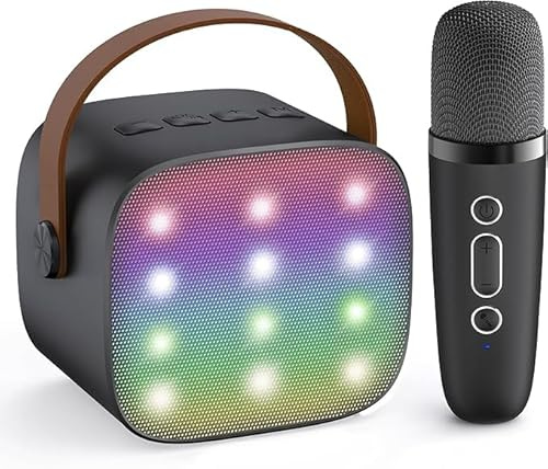 Kidara SingStar Karaoke Speaker and Wireless Mic for Kids Toddlers Bluetooth Portable for Girls Boys Perfect Birthday Gifts Ages 4, 5, 6, 7, 8, 9, 10+ Years Black