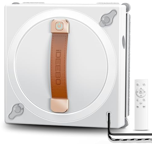 G500A Robot Laveur de Vitres, Robot Nettoyeur de Vitres avec Système de Pulvérisation à 2 Voies, Planification de Trajet Automatique avec Réservoir de 100 ml pour différents types de fenêtres