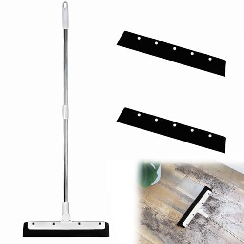 Tergipavimento Pavimenti, 33.5 cm Tira Acqua Pavimenti con 88.5 cm Manico, Tergipavimento con Manico Lungo, Strumenti per la Pulizia dei Vetri per Bagno, Doccia, Auto, Vetro, Finestre