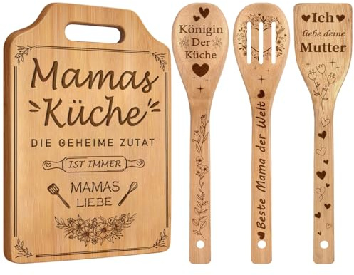 Geschenke für Mama - Graviertes Bambus Schneidebrett,Bester Mama Geschenk, Geburtstagsgeschenk für Mama, Geschenk Mama Geburtstag, Weihnachtsgeschenke für Mama, Geburtstag Mama, Mutter