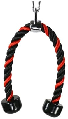 Tirante hacia abajo con cuerda para tríceps Cuerda de tríceps resistente, accesorio cable fitness tracción hacia abajo, ejercitador bíceps, y músculos la espalda, cuerda nailon recubierta(90cm)