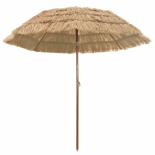 Générique Parasol de Plage Marron Ø 265 x 267 cm Acier,Maison & Jardin,Pelouses & Jardins,Vie en extérieur,Parasols & voiles d'ombrage,Beige,5.35 KG,42006675