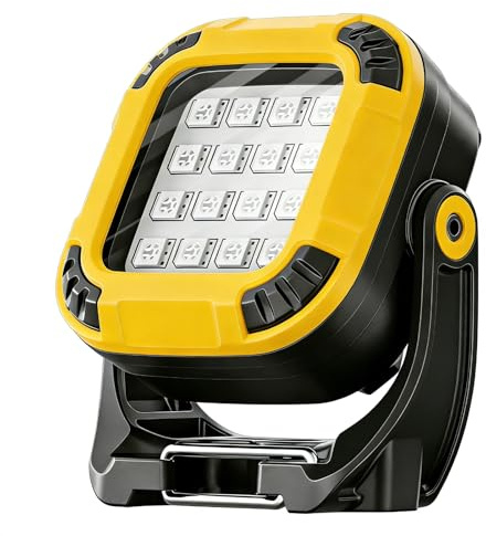 Uadme Lampe de Travail LED Rechargeable Aimantée avec Lumière Colorée RGB