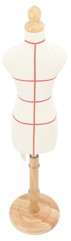 Mumusuki Maniquí con Forma de Vestido, Torso Elegante de Madera de Haya con Soporte para Exhibición y Proyectos de Costura de Ropa