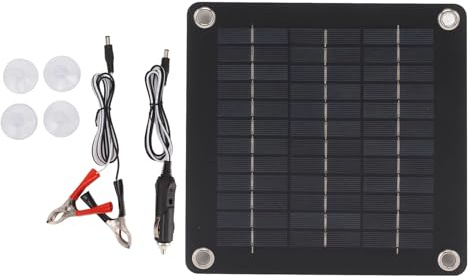 Caricabatteria Solare Per Auto, Mantenitore Della Batteria, Kit Di Ricarica Manutenzione 12 V Con, Mantenitore Di Ricarica Sicura, Alta Efficienza per Barca, Camping-Car,