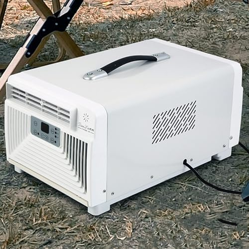 Ultra-Quiet Portable Tent Air Conditioner (42dB) – 3400 BTU Compressor AC Unit with Sleep Mode & 12H Timer, 300W Low Power No-Drain Cooling for Camping, Office, Bedroom