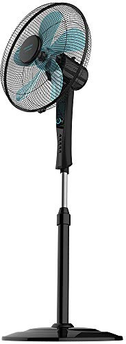 Cecotec Standventilator EnergySilence 520 Power Black. 5 Klingen 40 cm Durchmesser, oszillierend, 4 Geschwindigkeiten, einstellbar (110-135 cm), Kupfermotor, 2-Stunden-Timer, 50 W.
