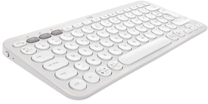 Logitech Pebble Keys 2 K380s clavier sans fil Bluetooth multidispositif, raccourcis personnalisables, fin et portable, Easy-Switch pour Windows, macOS, iPadOS, Android, ChromeOS, FR AZERTY, Blanc