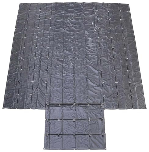 US Cargo Control 24 Feet x 28 Feet Flatbed Tarp, 14 Ounce Lightweight Tarp for Flatbed Truck, 8 Foot Drop & Flap, PVC-Coated Polyester Protects Cargo