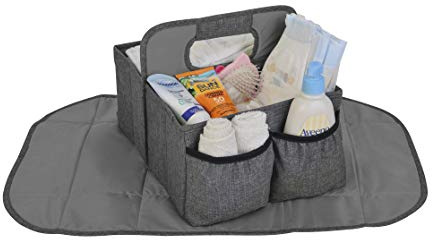 Altabebe AL1201 Baby Windel Caddy mit Wickelauflage, grau