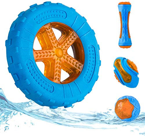Juguetes chirriantes para perros, juguetes de piscina, juguetes flotantes para buscar y jugar interactivos, juguete de playa para perros, TPR