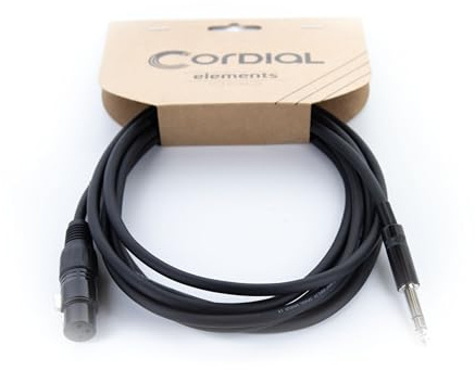CORDIAL - ELEMENTS EM 1 FV, Cavo Bilanciato, XLR Femmina/Jack TRS 1 m