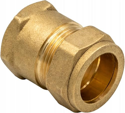 Raccordo A Compressione Per Tubo In Rame Con Filettatura Femmina 15x1/2 - Raccordo In Ottone Certificato DVGW - Per Riscaldamento, Acqua, Impianti Solari E Aria Compressa