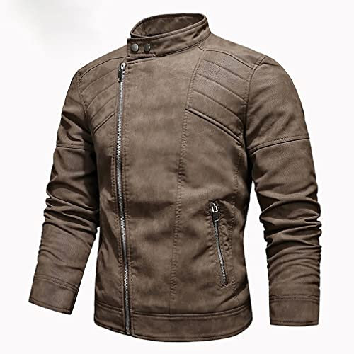 Motorrad-PU-Jacke mit zugelassenem Schutz, Motorradjacke, Weste, warme, wasserdichte, atmungsaktive Jacke für Motorradrennen bei jedem Wetter C,XL
