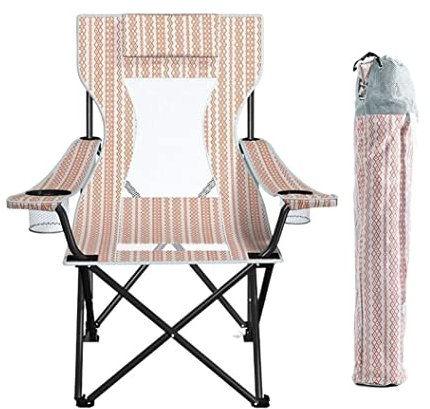 Campingstuhl Angelstuhl Camping Stuhl Campingstuhl Tragbarer Angel-Klappstuhl Mit Getränkehalter-Tragetasche Leichtgewichtig Für Strand-Rucksacktouren Campingstuhl Klappbar Klappstühle (Color : A)