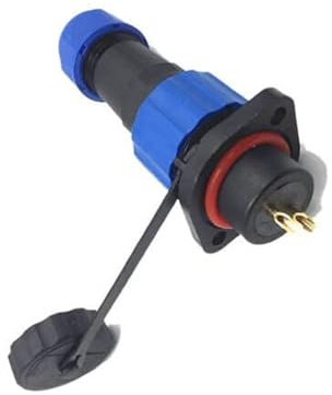 Elecbee Connettore aeronautica SP13 2 poli, IP68 connettore maschio spina e femmina presa 2 poli SP13 2 pin Flangia a 2 fori impermeabile cavo satellitare connettore utilizzato per lampade esterne