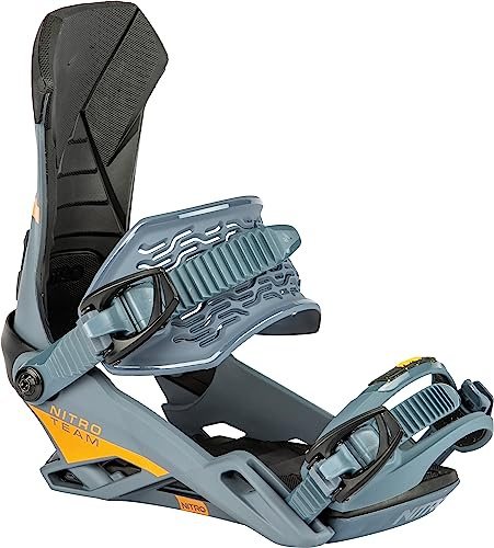 Nitro Herren Team '24 All Mountain Freestyle Freeride - Fijaciones para Snowboard, Color Gris