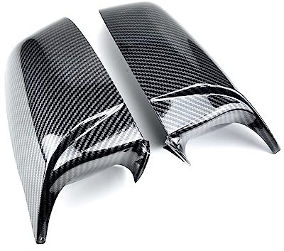 PAREKS Rückspiegel Spiegelkappen,für BMW E60 E61 F10 F11 2011-2015 F01 F02 2009-2011,Ersatz-Seitenspiegelkappen Rückspiegelkappe Spiegelabdeckung Ersatz,A-Carbon Fiber