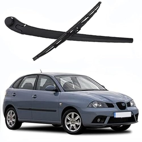 ZELLYA Wischerarm Hinten Scheibenwischer Wischer Set, für Seat Ibiza 6L 6J 2002-2012 Scheibenwischerarm Blatt Austausch Kunststoff Schwarz