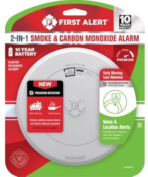 First Alert 10 Year Battery-Powered Photoelectric Smoke and Carbon Monoxide Detector