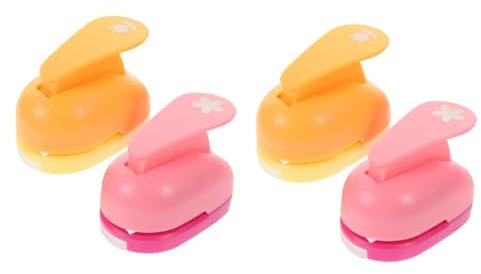 NUOBESTY 4 Stück Geformter Locher Kinderhandwerk Papierlocher Stanzen Für Papierhandwerk Locher Formen Mond Papierlocher Mini-papierschneider 2 Locher Berühmtheit Eisen Student Koffer