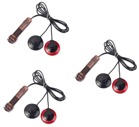 OFFSCH 3pcs Mandolin Pickup Piezo Microphone Pickup and Internal Sensor Transducer Delivers Sound for Musician Equipment Endpin Jack for Mandolin Instrument Acoustic Use