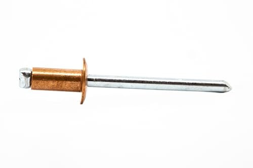 4mm x 6mm Copper Blind Pop Rivet Dome Head Steel Shaft ISO 15977 (Pack of 20) - E5B 4x6_20