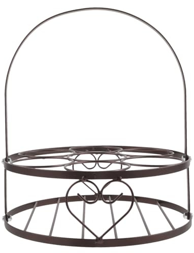 OKUMEYR Porta Bottiglie in Acciaio Maniglia Per Bottigli e Vino Organizer Portatile Per Bar e Feste Resistente
