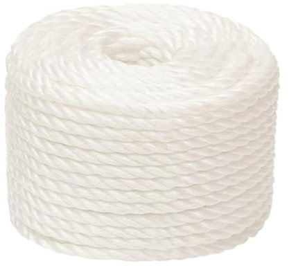 Arbeitsseil Weiß 12 mm 25 m Polypropylen, LAPOOH Bootsseil, Tau Seil, Zeltleine, Outdoor Seil, Allzweckseil, Gartenseil, Werkzeugseil Auffangseil - 153055