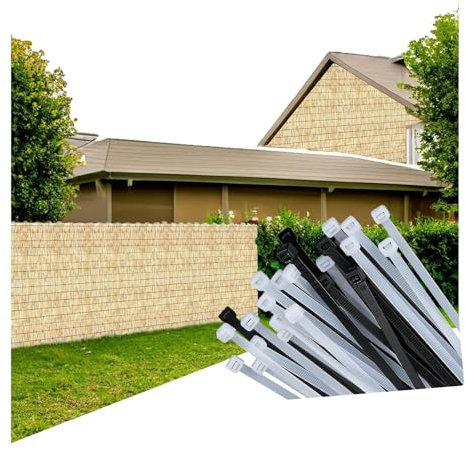 Schilf Sichtschutz 180 80 150 160 140 cm, Schilfrohrmatte als Sichtschutz Zaun, Blickschutz und Windschutz, Schilfrohr Schilfmatte für Balkon, Terrasse und Garten, Sichtschutzstreifen(R9,115x650 cm 45