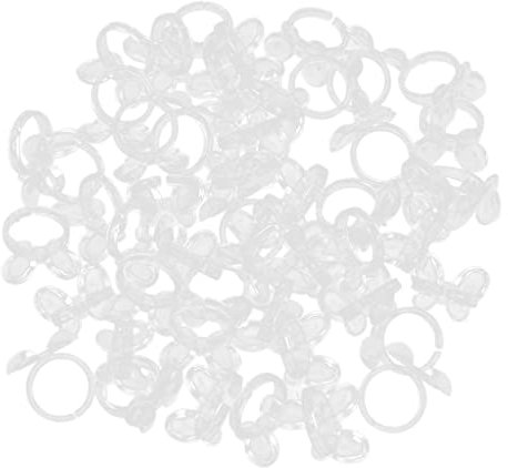 FashionCha Outil de Manucure pour Ongles, Présentoir Papillon, 100 Pièces, Clair