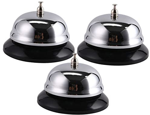 LALAFINA 3pièces Sonnettes Appel Métal Sonnettes De Service Pour Bureau Et Restaurant Pour Hôtel Et Bar