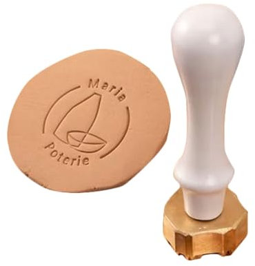 LIEWEI Boutique Shop UK Benutzerdefinierte Keramik-Stempel, Töpfer-Stempel, Messing-Ton-Stempel, Keks-Stempel, individuelle Ton-Signatur, personalisierte Stempel, Geschenke für Töpfer DIY-Stempelset