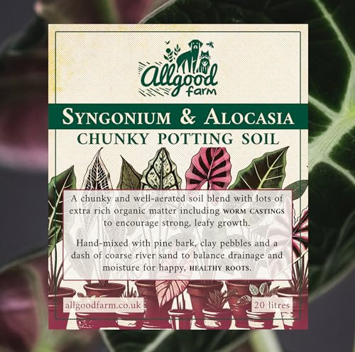 Allgood Farm Syngonium & Alocasia Soil - Expert Potting Soil Mix for Tropical Houseplants Arrowhead Plant (3 Litres)