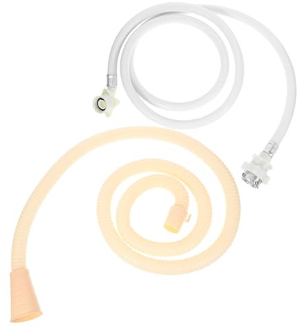 Uonlytech 1set Washing Machine Water Inlet Hose Drainage Pipe Compatibility for Fully Automatic Washers High-pressure Resistance Easy Cleaning Installation for Efficient Water Supply