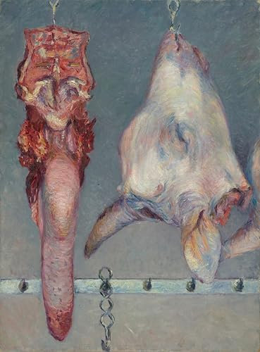 ARToPHIIU Berühmte Gemälde Abstrakte Leinwand Kunst Vintage Wandbild Kalbskopf und Ochsenzunge. von Gustave Caillebotte Leinwand Wandbilder für Schlafzimmer Home Decor 60x90cm