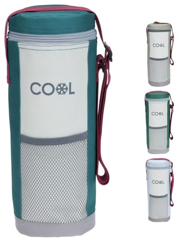 Insulated Bottle Cool Bag | Thermal Drinks Carrier for Water or Wine | Portable Shoulder Cool Bag for Picnics, Travel, Camping & Festivals 1.5L - Colour Varies