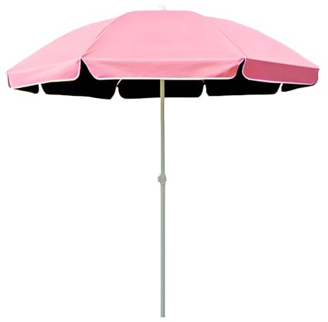 Parasol de plage portable de 155, 180, 200 cm, protection UV 50+, hauteur réglable, auvent de jardin léger avec poteau en fer pour une utilisation au bord de la piscine.