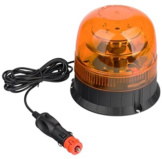 Technaxx TX-349 LED Warnleuchte 12V – 360° Rundumleuchte mit 10 LEDs, 3 Blinkmodi, Magnet- und Saugnapfbefestigung, IP65 wasserdicht, 3m Kabel, Notfall Sicherheitsleuchte, ECE R65 & R10 zertifiziert