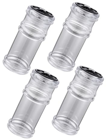 MOTHNUR Saliera e Bottiglie Di Condimento in Plastica Alimentare Nere, Grandi, Riutilizzabili, Per Uso Domestico Cucina, Set Da 4 Pezzi Multifunzione Per Sale e Pepe