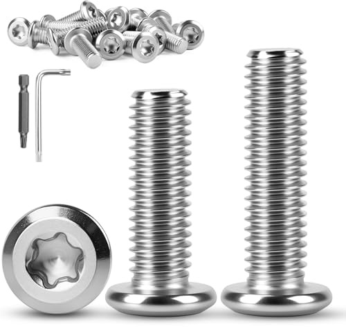 mawmuaw 25 Piezas Tornillos Torx de Cabeza Alomada M6x16mm Inoxidable 304 | M6 Tornillos con Punta de Destornillador T20 y Llave en L, para Bricolaje, Electrónica, Mecánica y Muebles