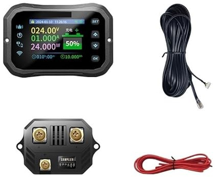 Tester della batteria, Tester intellinte for batterie, misuratore di Coulomb WiFi con monitoraggio remoto in tempo reale e ampia compatibilità le 40JB(KM105F)
