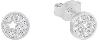s. Oliver Ohrringe für Mädchen, Zirkonia / 925 Sterling Silber, Rhodiniert