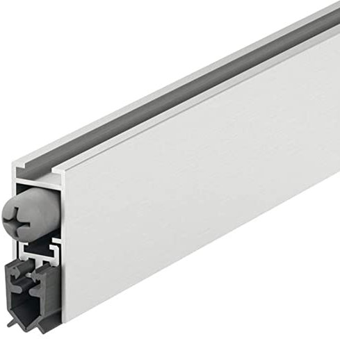 Gedotec absenkbare Bodendichtung - Silber grau | 1 Stück Türbodendichtung automatisch | DDS 12 | Länge 830 mm - kürzbar | Absenkdichtung Zugluftstopper | Dichtung für Türen kältefeind windschutz tür