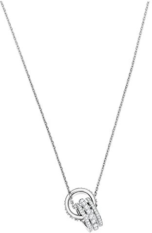 Swarovski Further Anhänger, Pavé, Verschlungener Reif, Weiß, Rhodiniert