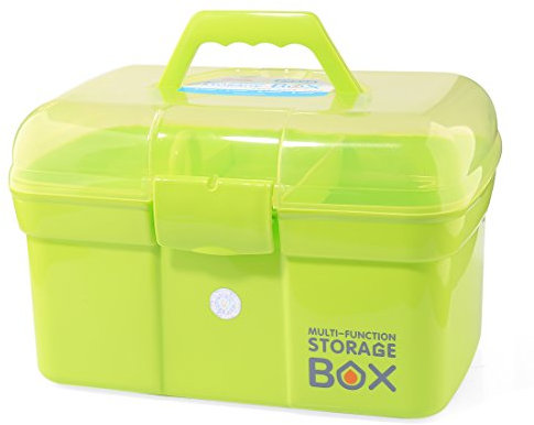 Batop medicinlåda låsbar med fack – bärbar medicinväska förvaringslåda med handtag för medicinering arrangör husapotek