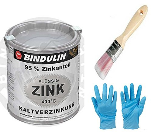 Flüssig-Zink 125 ml Dose Farbe: silber inkl. 1 Pinsel zum Auftragen von E-Com24